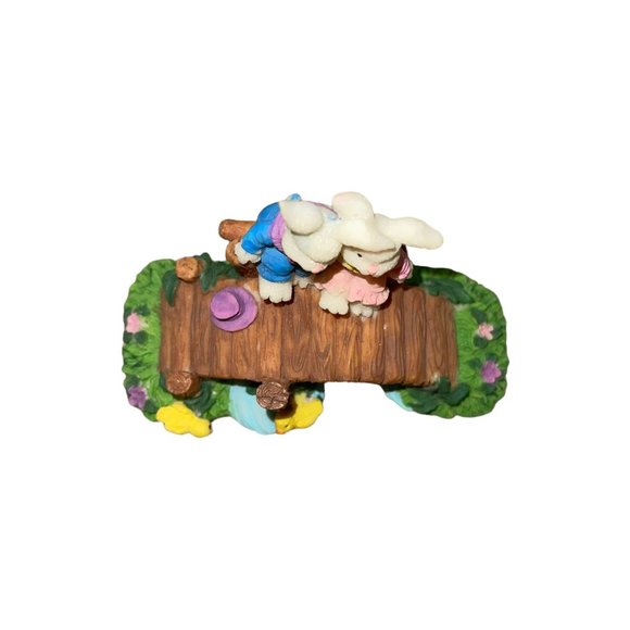 Vintage Cottontale Cottages Bunny Figurine Jo-Ann 1998 Polyresin Easter Village - Picture 4 of 6